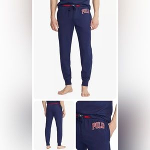 Polo Ralph Lauren Logo Print Knit Jersey Sleep Jogger Pants Navy Men’s XL